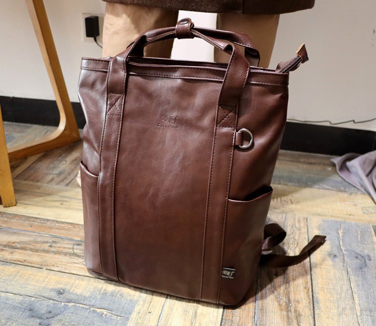 Square leather rucksack or2466 - ORUN