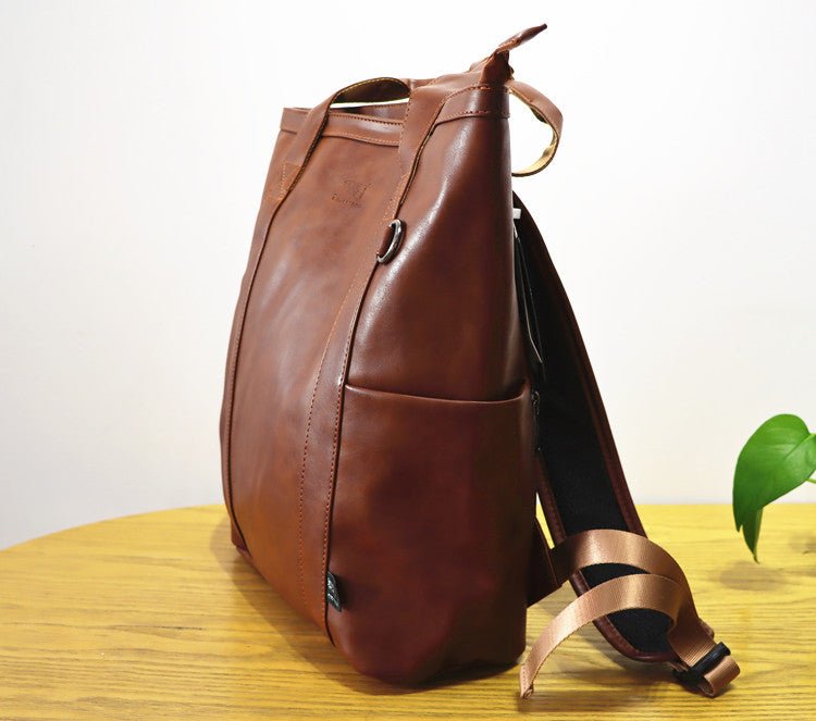 Square leather rucksack or2466 - ORUN