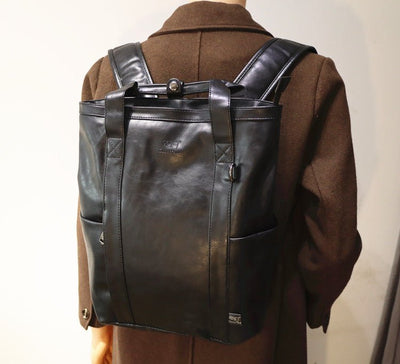 Square leather rucksack or2466 - ORUN