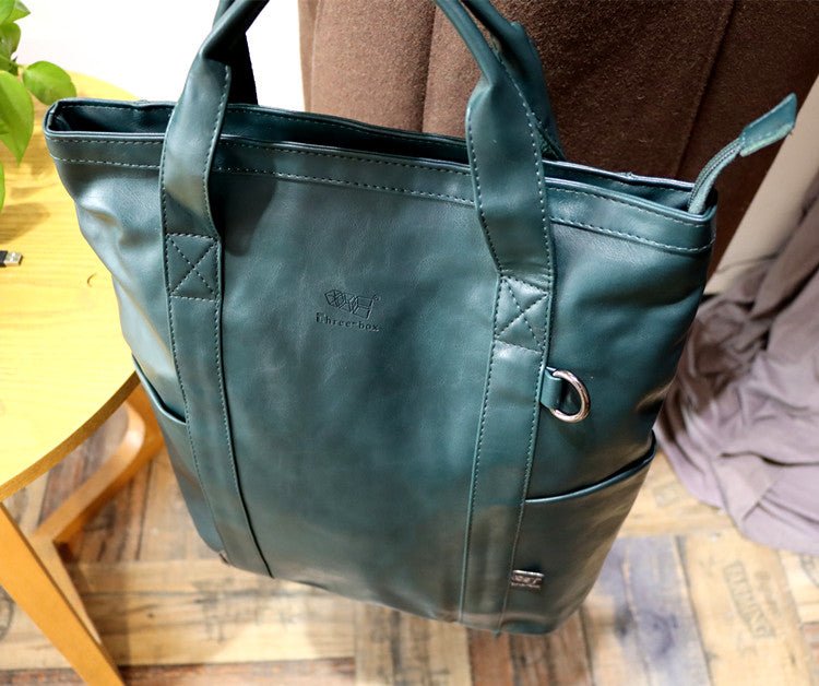 Square leather rucksack or2466 - ORUN