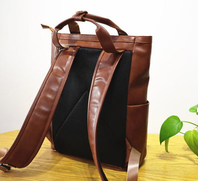 Square leather rucksack or2466 - ORUN