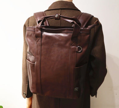 Square leather rucksack or2466 - ORUN