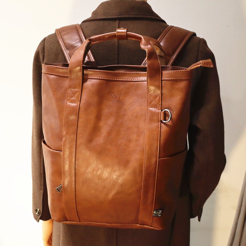 Square leather rucksack or2466 - ORUN