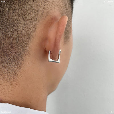 Square titanium earrings or1632 - ORUN