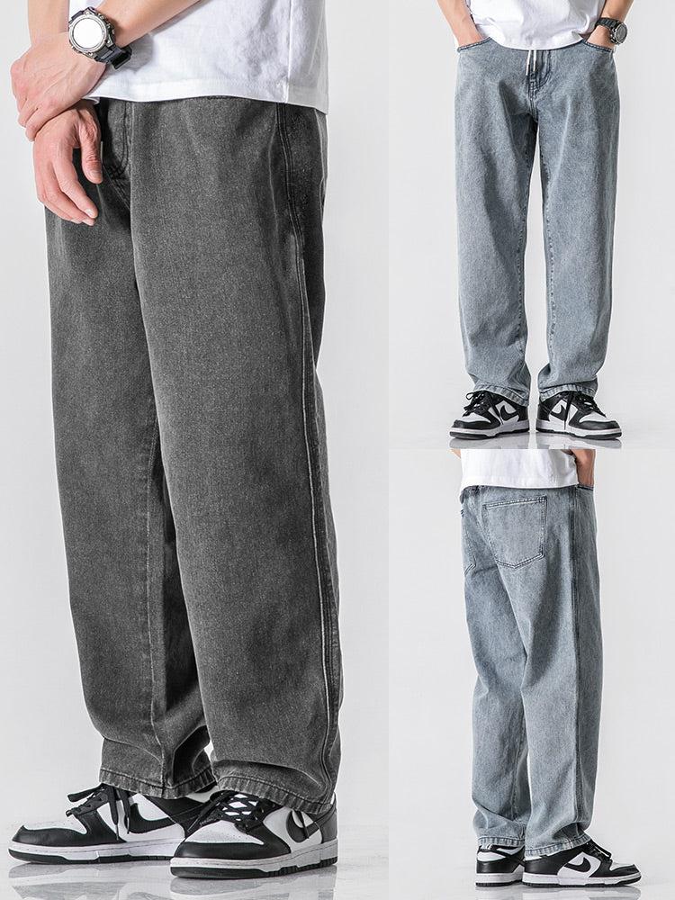 Straight Drape Washed Denim Jeans - ORUN