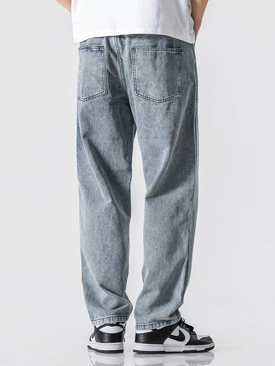 Straight Drape Washed Denim Jeans - ORUN