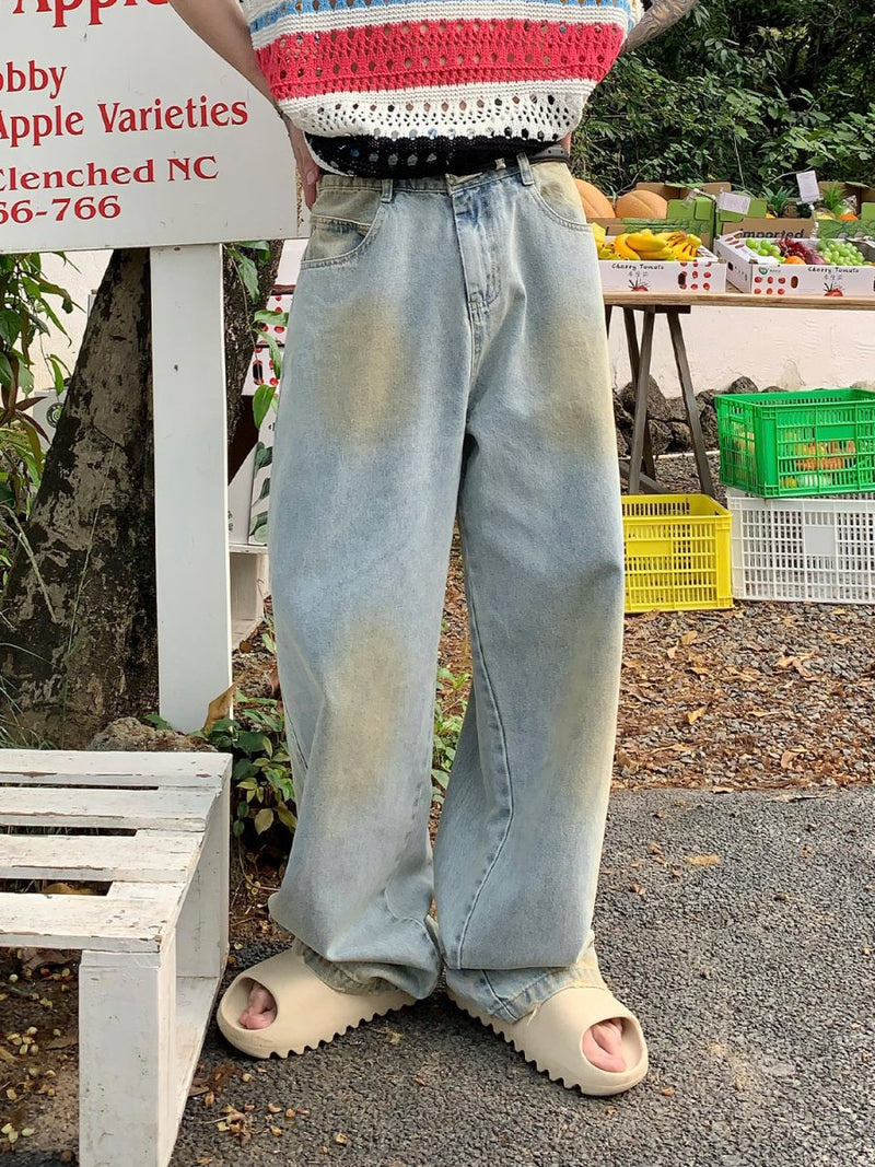 Straight -wide denim pants or1435 - ORUN