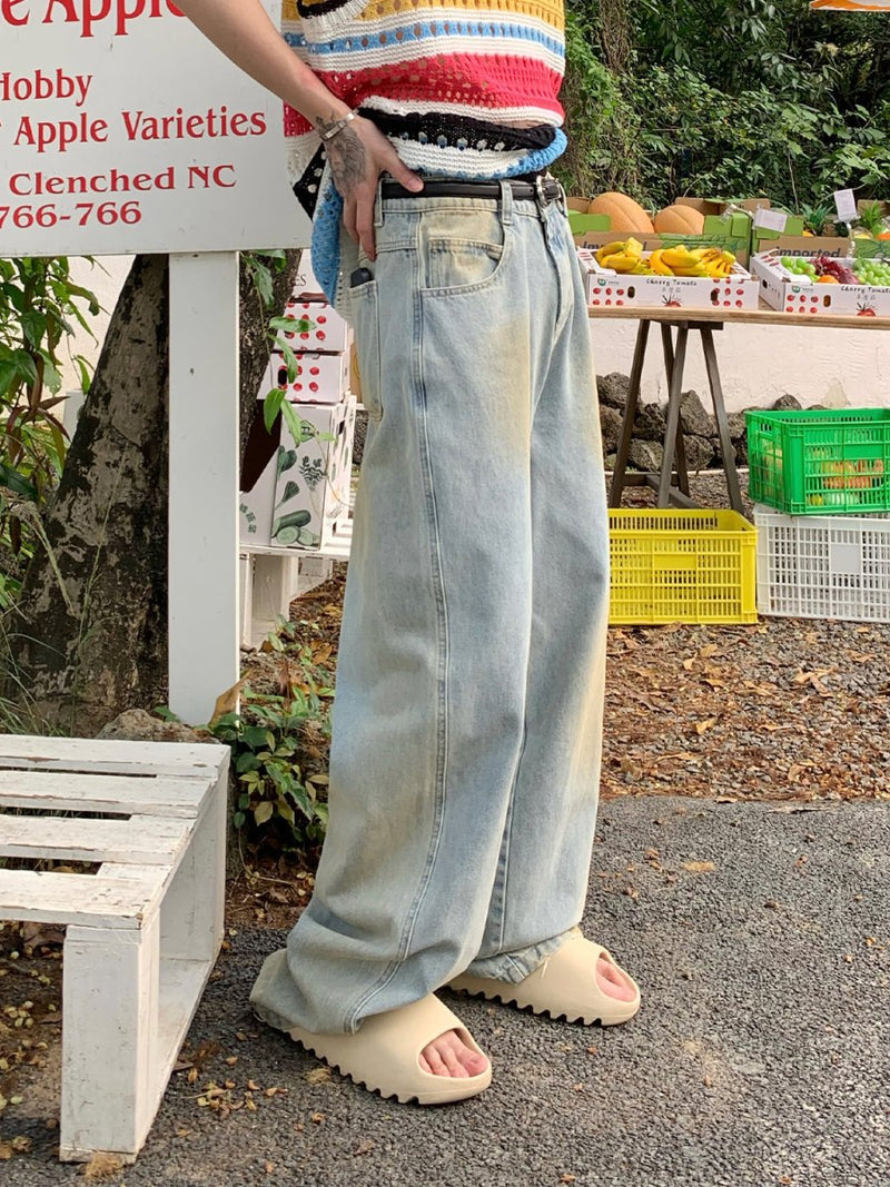 Straight -wide denim pants or1435 - ORUN