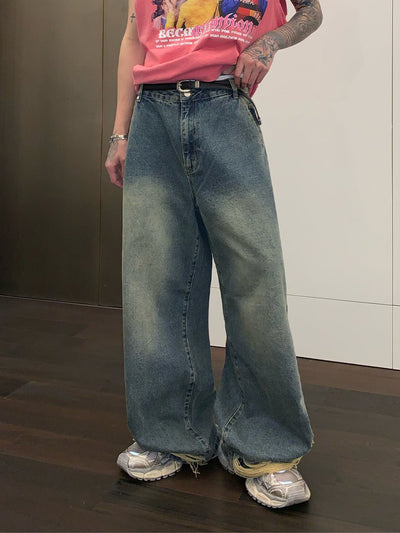 Straight wide denim pants or1531 - ORUN