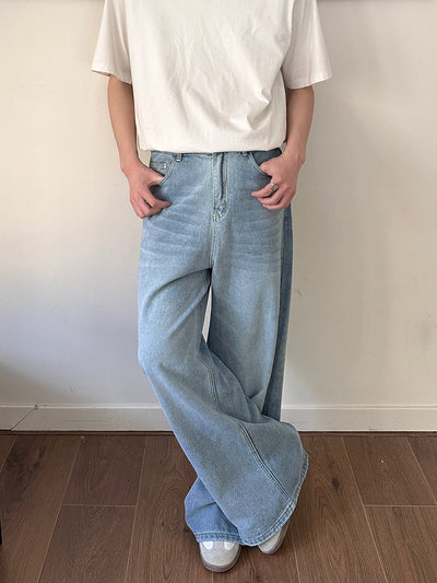 Straight wide denim pants or2531 - ORUN