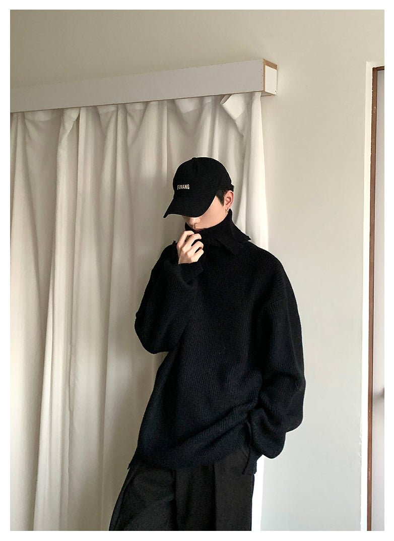 Turtle neck design knit sweater or2244 - ORUN