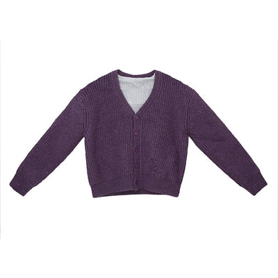 V -neck Loos Knit Cardigan or2245 - ORUN