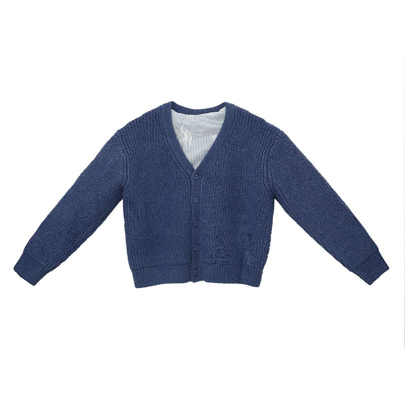 V -neck Loos Knit Cardigan or2245 - ORUN